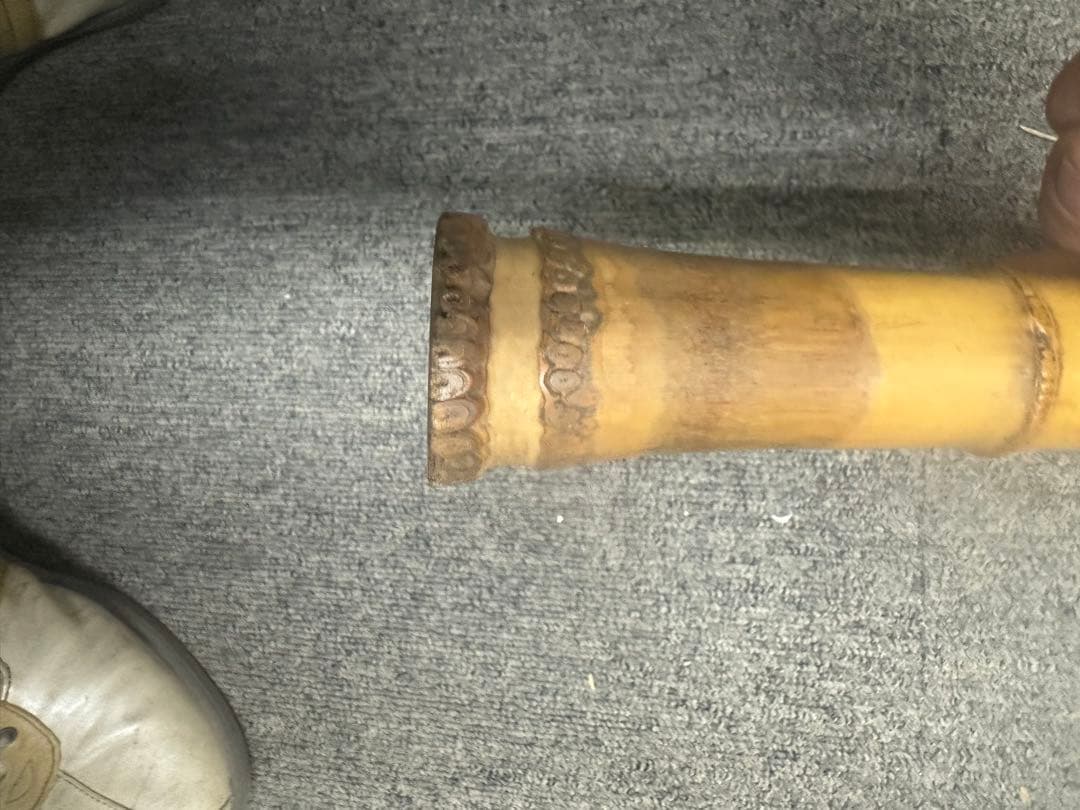 【根竹・風合い良】尺八 竹製 1尺8寸前後 / 和楽器・古管shakuhachi