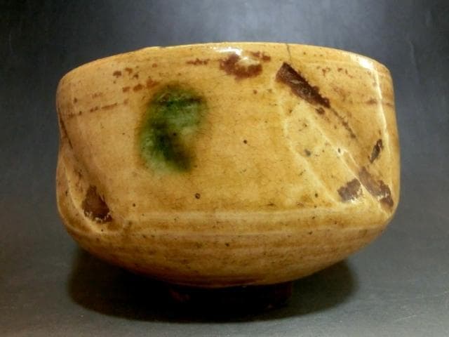 茶碗■古黄瀬戸 桐箱陶悦作 古いお茶道具 時代物茶わん 古美術 時代物 骨董品■