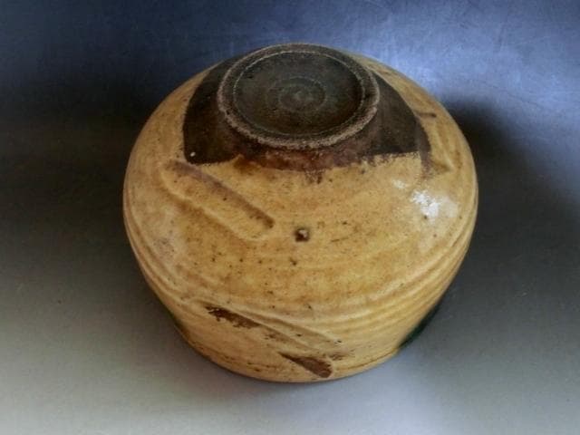 茶碗■古黄瀬戸 桐箱陶悦作 古いお茶道具 時代物茶わん 古美術 時代物 骨董品■
