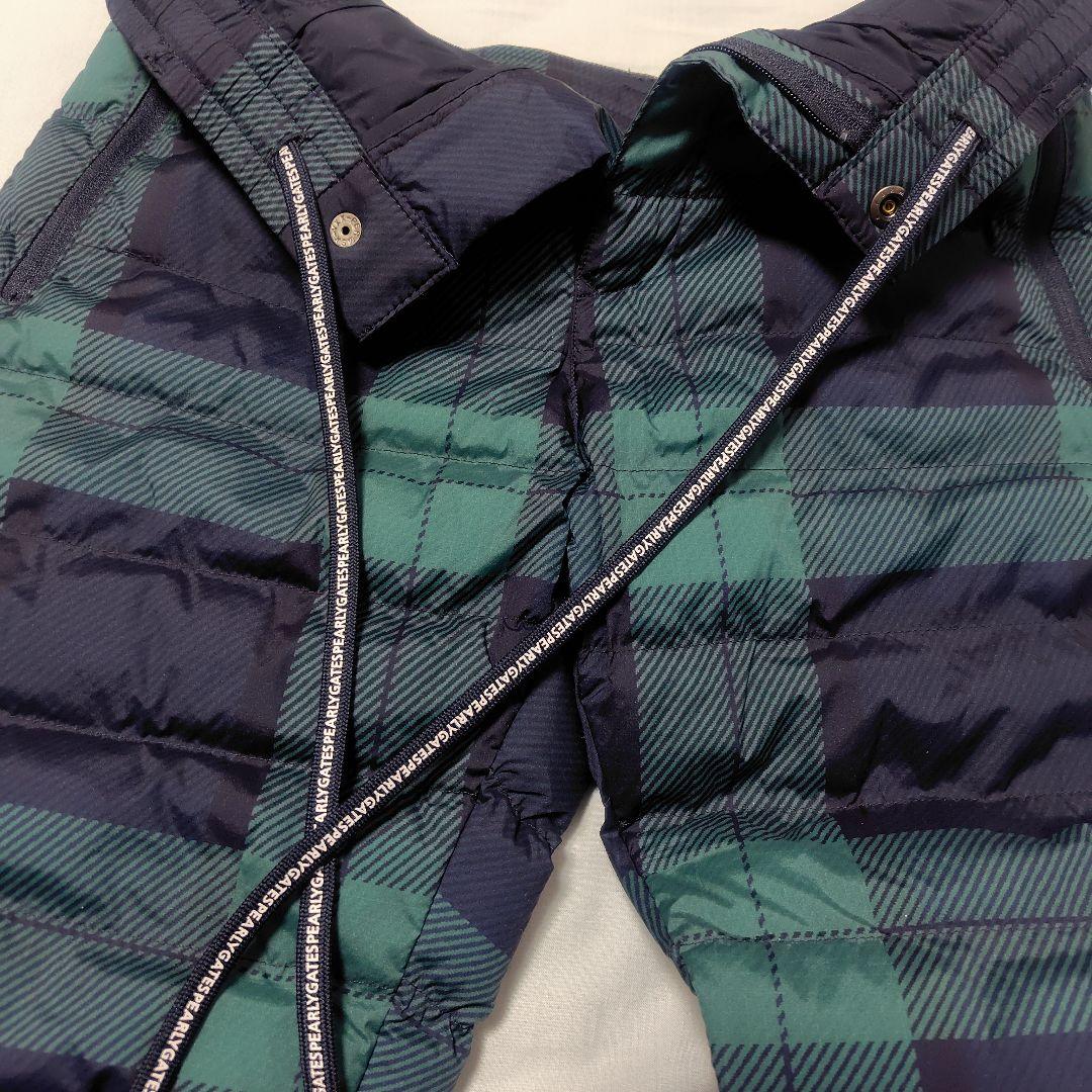 パーリーゲイツ★ ストレッチタフタ ブラックウォッチプリント中綿パンツ