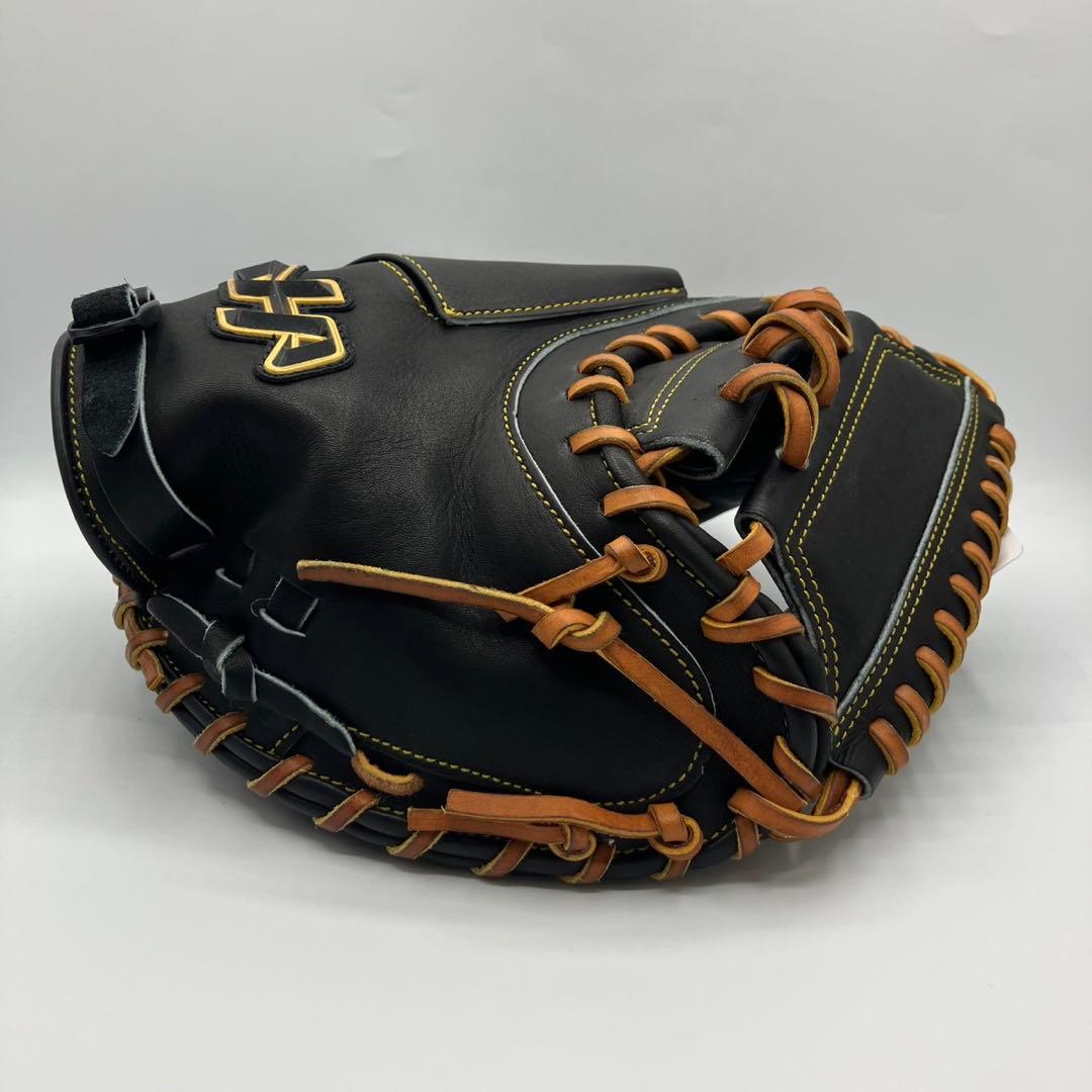 【新品】ハタケヤマ 硬式キャッチャーミット Q-OK 右投げ　ブラック