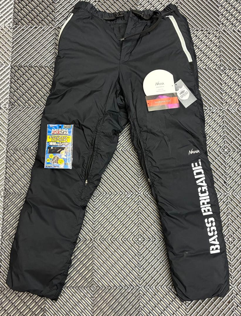 バスブリゲード×ナンガ！オーロラダウンパンツ 760FP！防水！ブラック&グレー