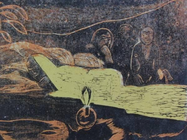 ポール・ゴーギャン、夜、希少な額装用画集より、新品高級額装付、状態良好