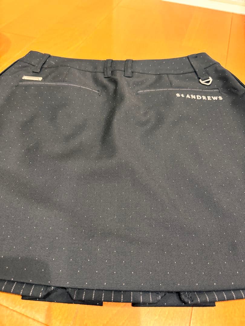 さくら　セントアンドリュース　ドットストレッチスカート　M ブラック