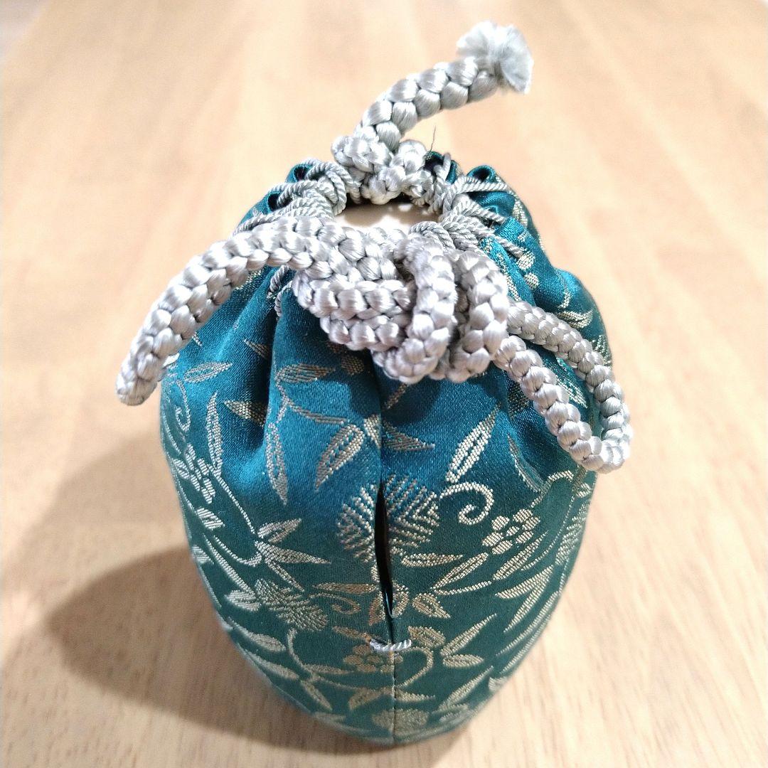 桶田定一造 肩衝茶入 及び 仕覆 笹蔓緞子