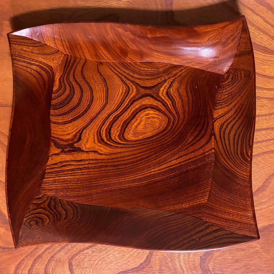 【未使用品】 塩地拭漆 盛り皿　盆