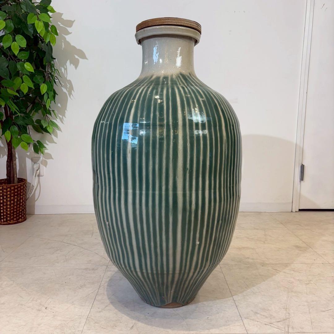 信楽焼 大壷 水瓶 陶磁器 壷 茶壷 酒壺 茶道具 雨だれ