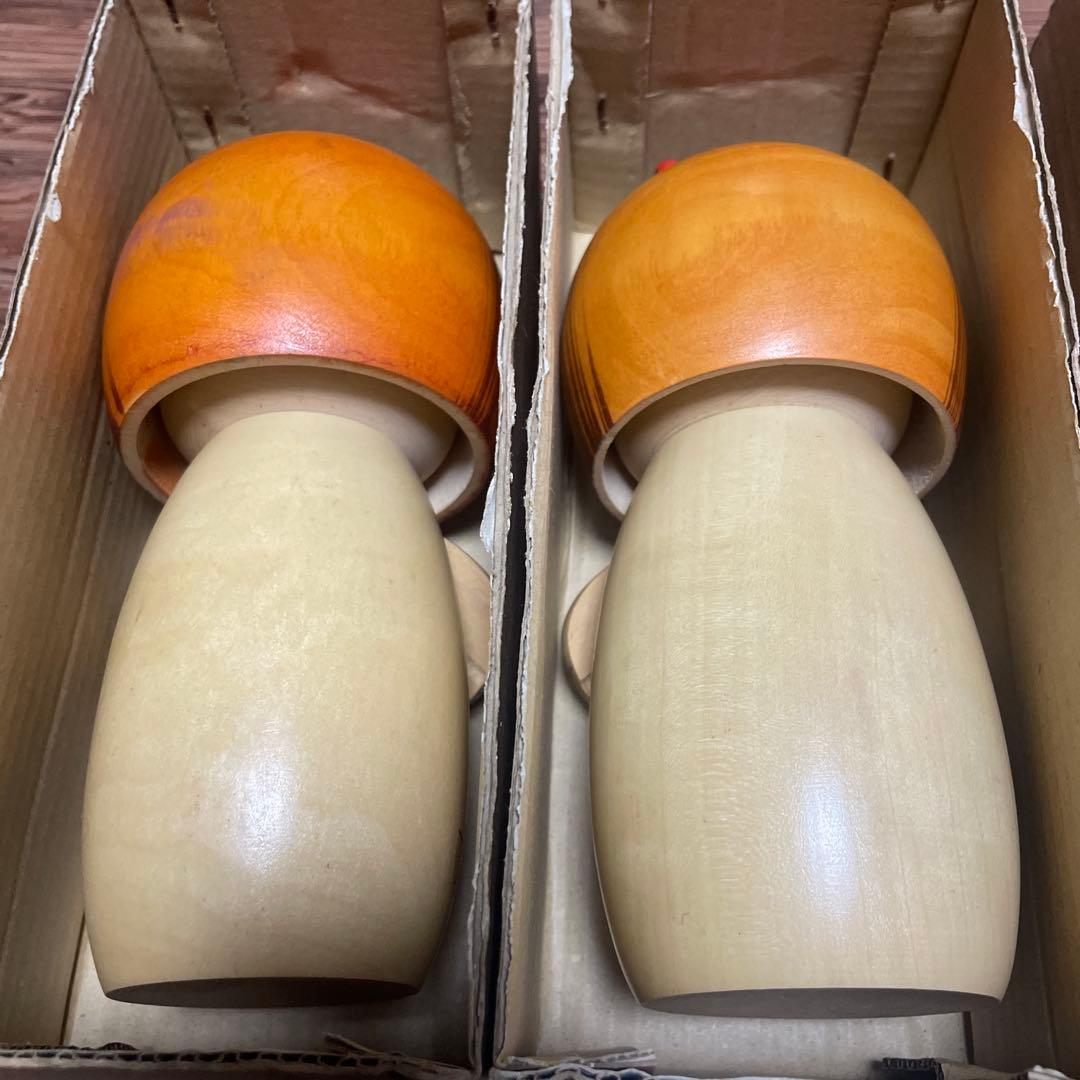 創作こけし（箱あり）　宮下はじめ　おとめ菊　4体セット　すべて札付