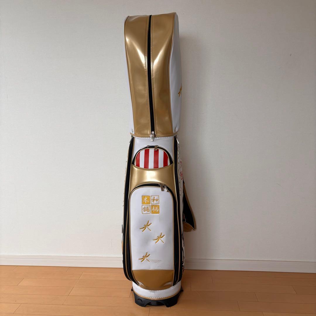使用感少ないキャディーバッグ和柄本舗ゴルフバッグ招き猫トンボ一笑千金レア純和風