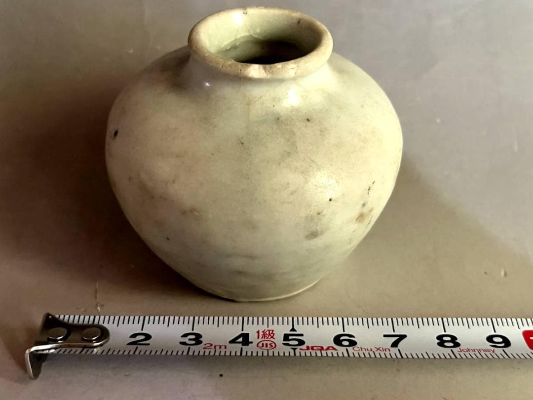 壷■李朝 小壺 白釉 水滴 オブジェ アンティーク 白釉 古玩 時代物 骨董品■