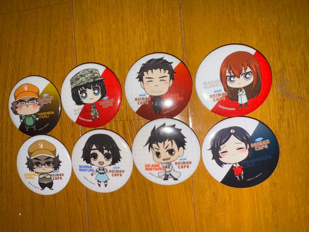 【最終値下げ】シュタインズ・ゲート ANIMAX CAFE 缶バッジ 8個セット