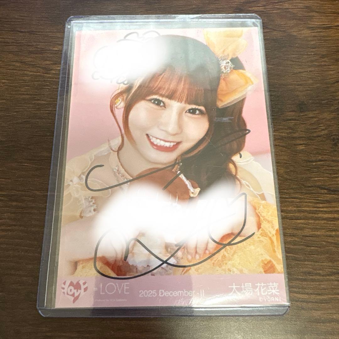 ＝LOVE イコラブ　大場花菜　生写真　直筆　モーリー　魔法少女　イラストあり