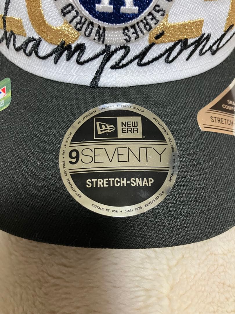 超レアアイテム　デコピン＆大谷サイン刺繍ドジャース2024 チャンピオンキャップ