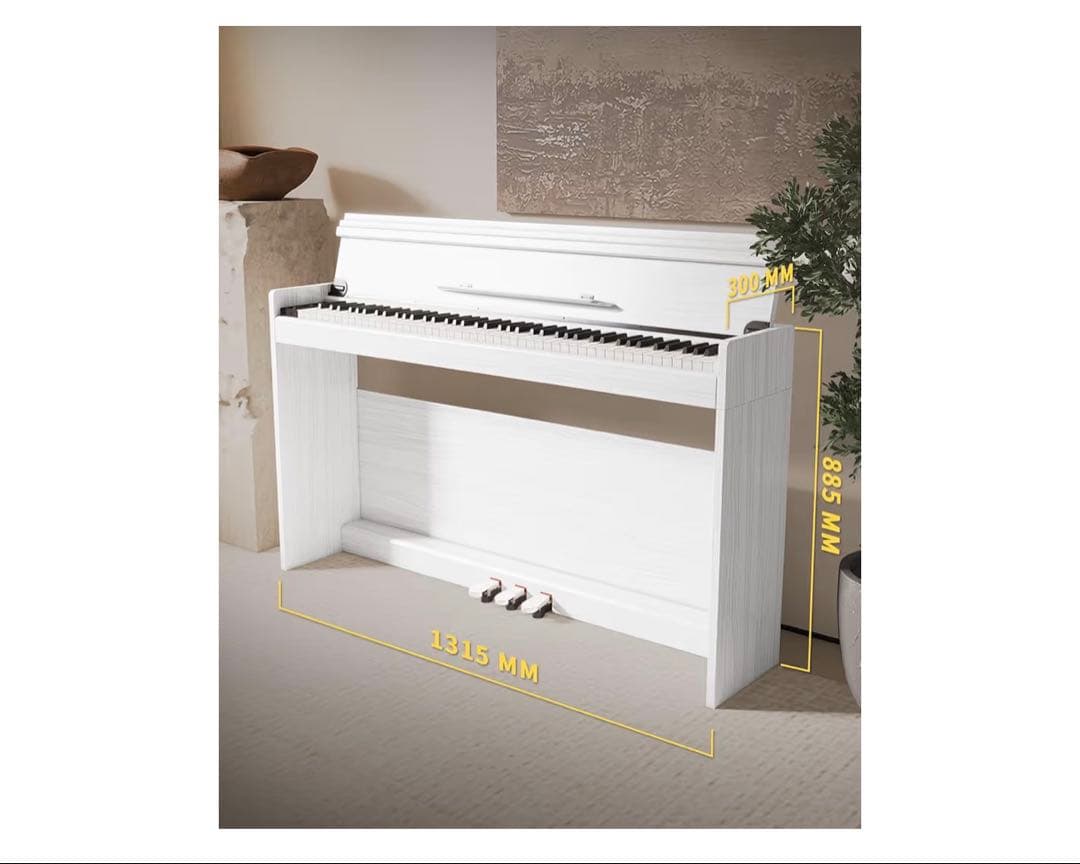 【着払い】木製 電子ピアノ 88鍵 ピアノ電子 ピアノ本体