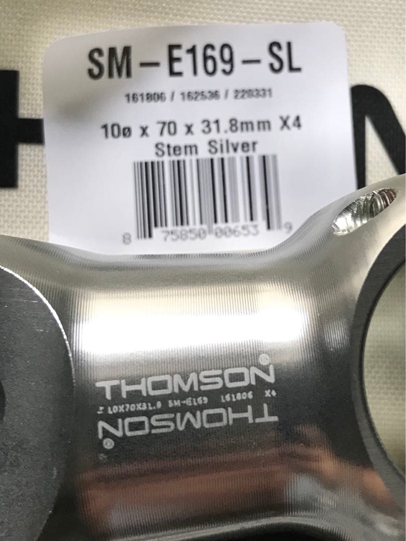 THOMSON elite x4 70mm 10° silver ステム