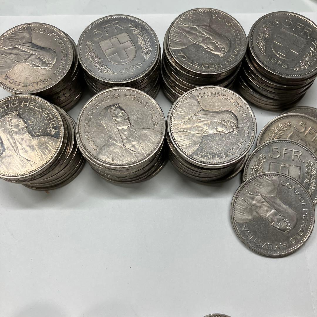 スイス　5フラン　370フラン　まとめ売り