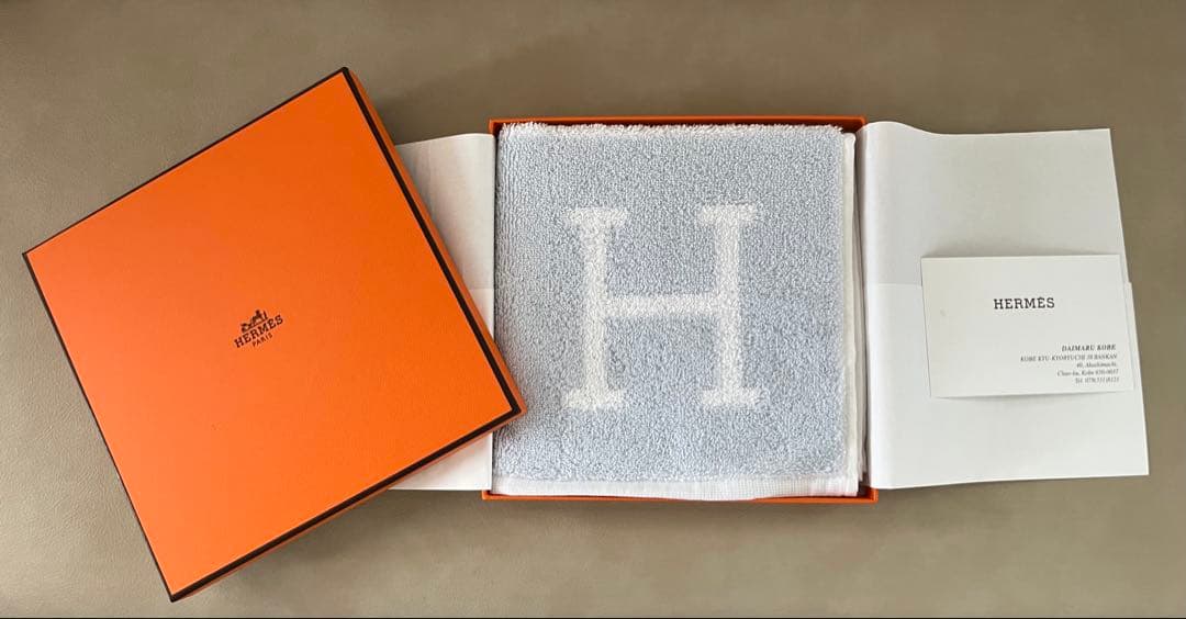 新品HERMES アヴァロン タオルハンカチ