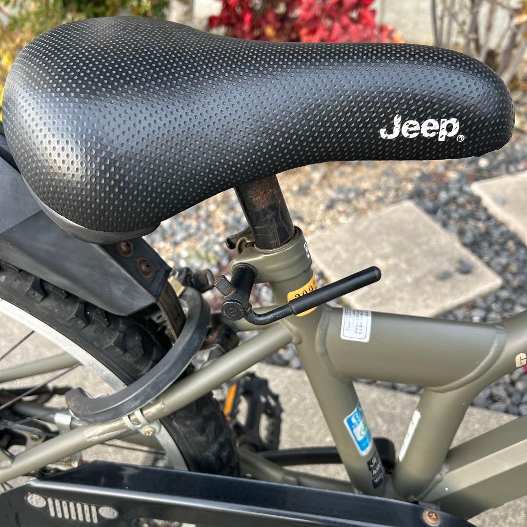 Jeep 子供用自転車 7段変速 オリーブグリーン 『直接取引き限定半田市』