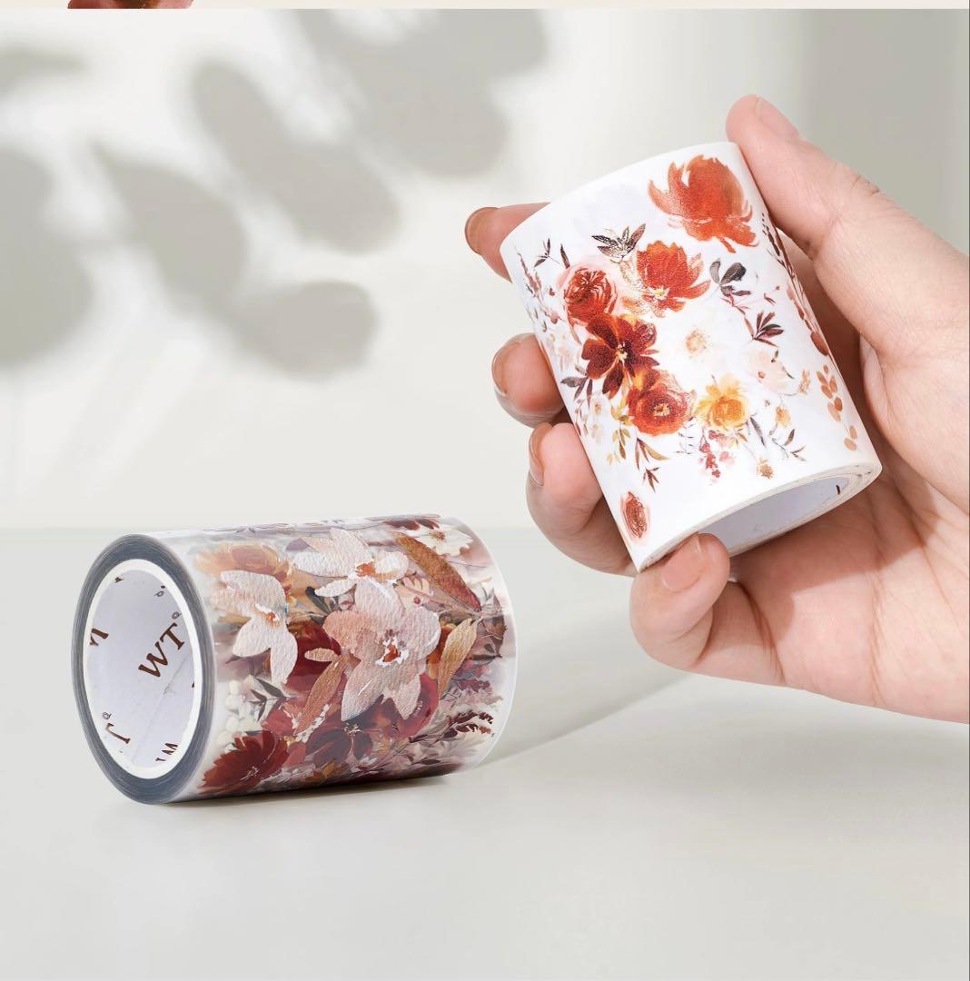 ⭐️SALE⭐️WT《花深煦色》海外マスキングテープ　マステ 【1906】