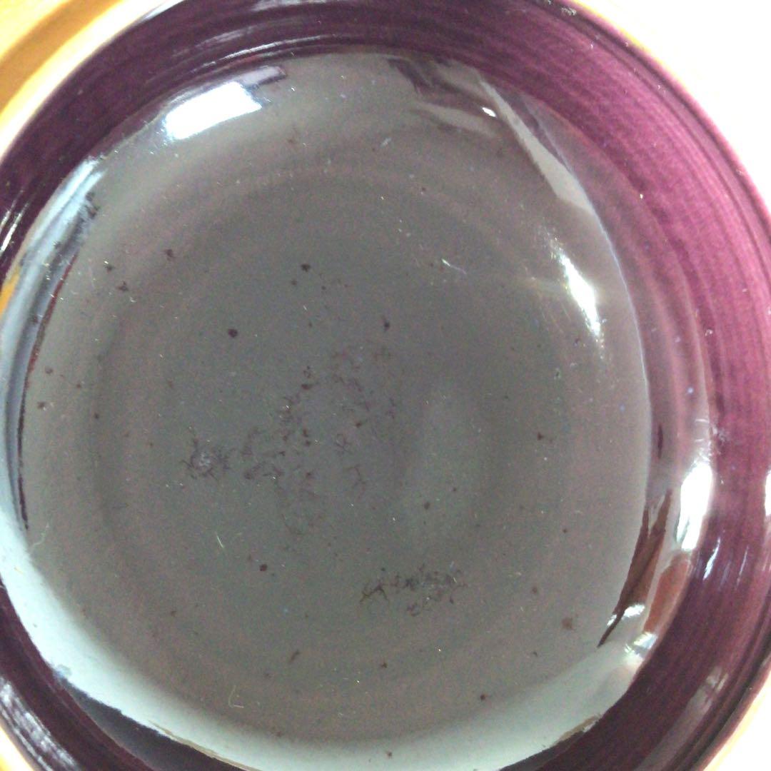 Ｓ２１８　香合　『平安　永泉造』『紫交趾』『鳳凰文』『丸香合』　共箱　茶道具