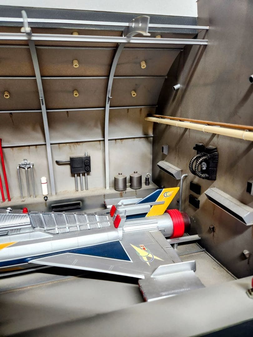 驚愕！万能戦艦マイティジャックプラモデル　プロ完成品+夢のドック再現　手渡し限定