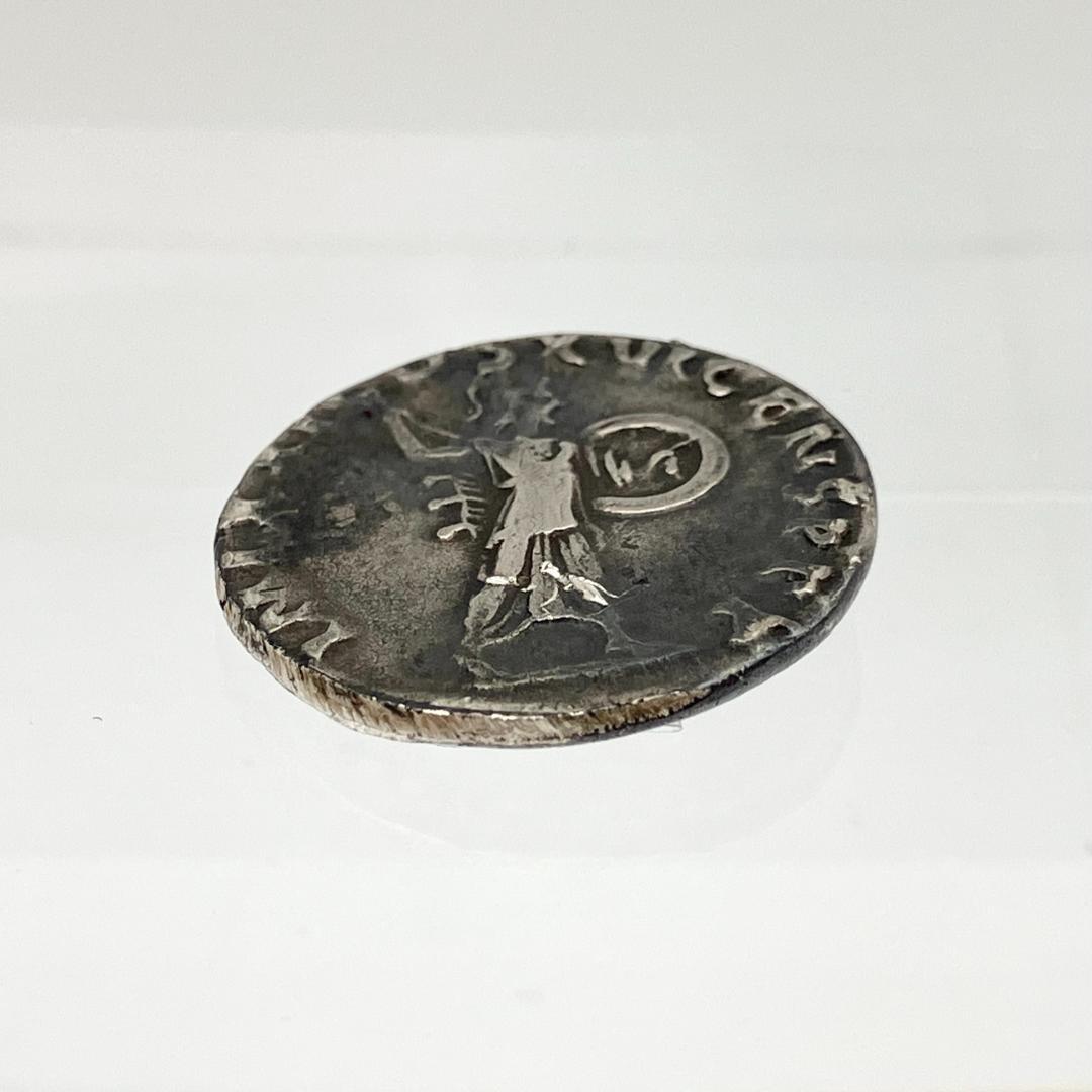 希少 古代ローマ帝国 デナリウス銀貨 ミネルヴァ アンティーク