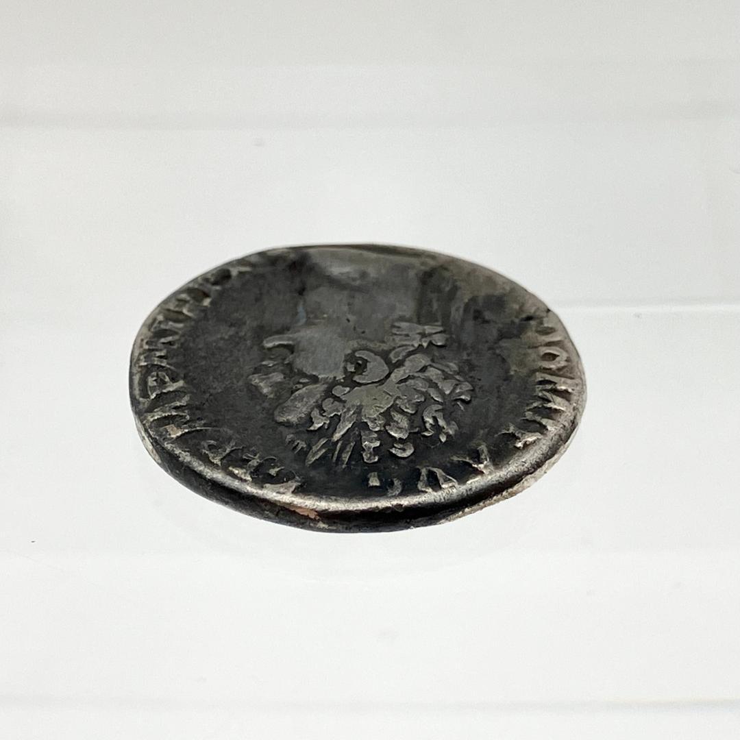 希少 古代ローマ帝国 デナリウス銀貨 ミネルヴァ アンティーク