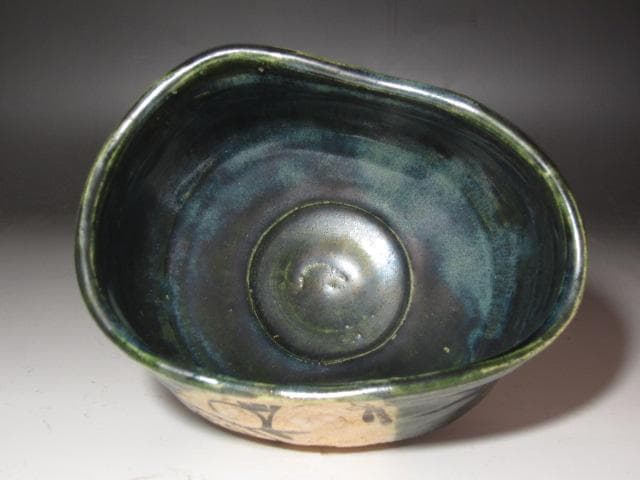 【セール】★　加藤卓男　織部茶碗　味わい深い一品です★x351