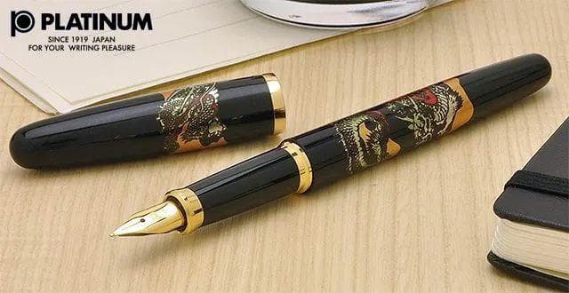 値下げしました！！【新品】プラチナ万年筆 近代蒔絵「美巧・双龍」細字（Ｆ）