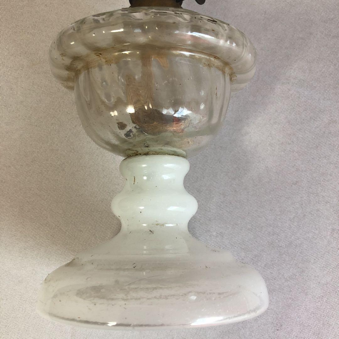 アンティークガラス卓上ランプ