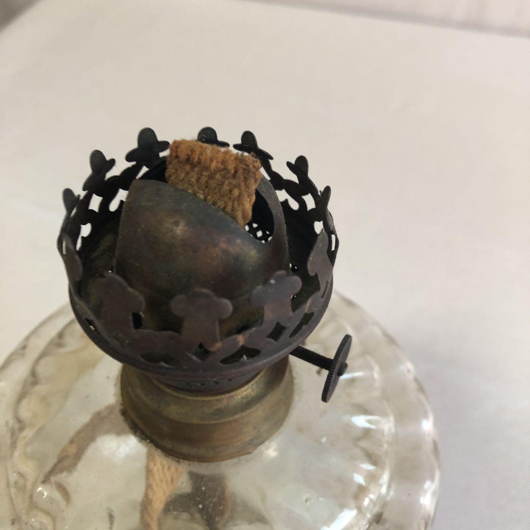 アンティークガラス卓上ランプ