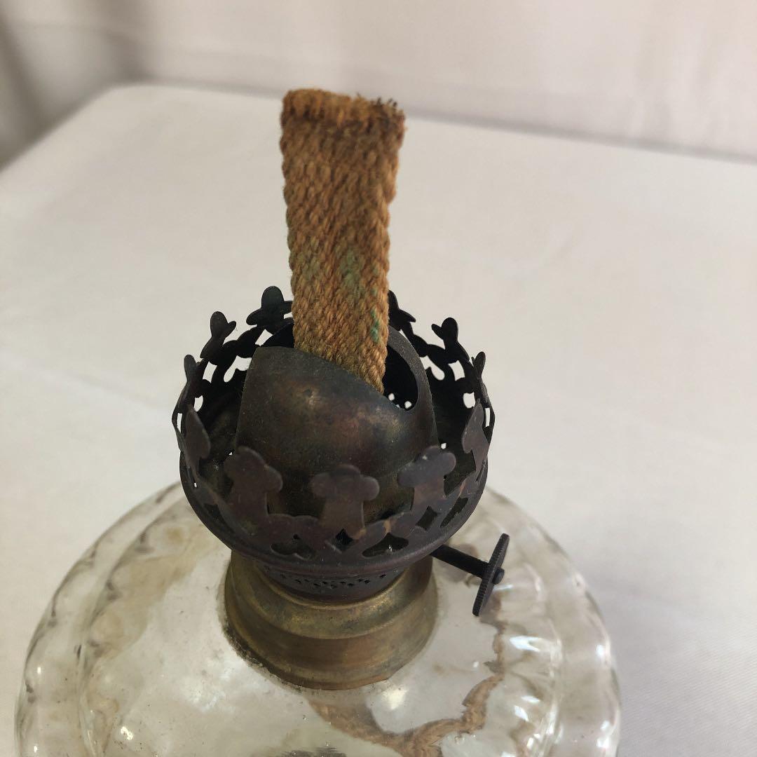 アンティークガラス卓上ランプ