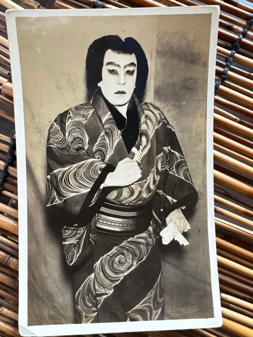 希少 1950年 歌舞伎 浄瑠璃 写真 カード ５枚