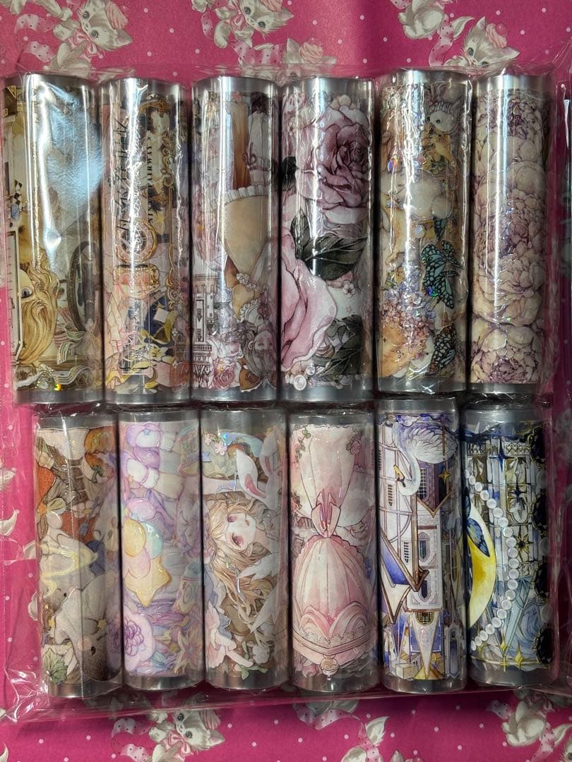 海外マステ100ループセット　花装飾人物MIX