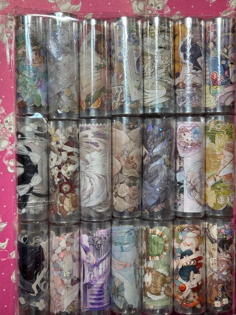 海外マステ100ループセット　花装飾人物MIX