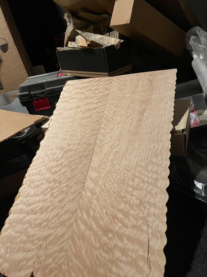 キルテッドメイプルドロップトップ　ギター用