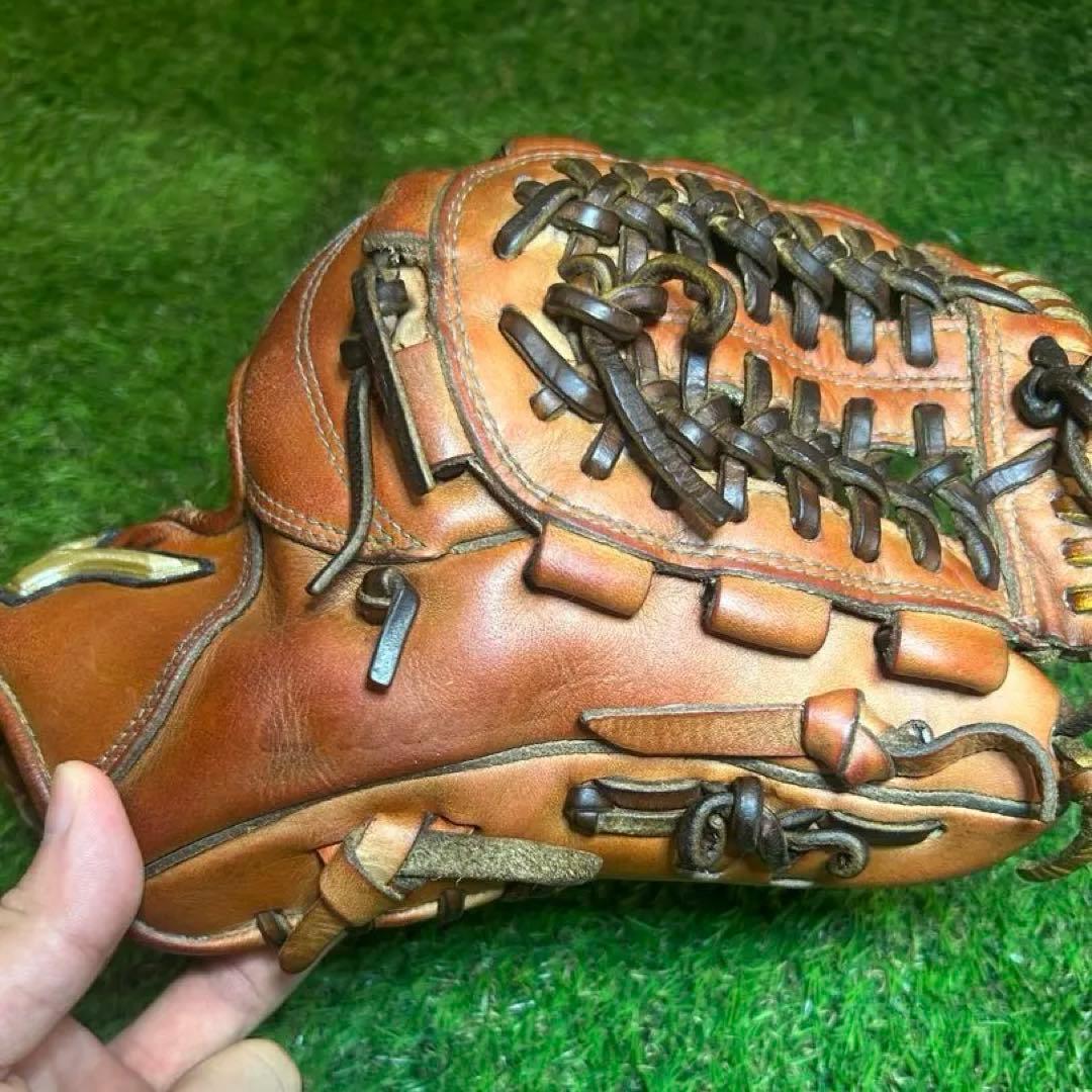 【良型即戦力】『MIZUNO（グローバルエリート）』軟式野球グローブ オレンジ