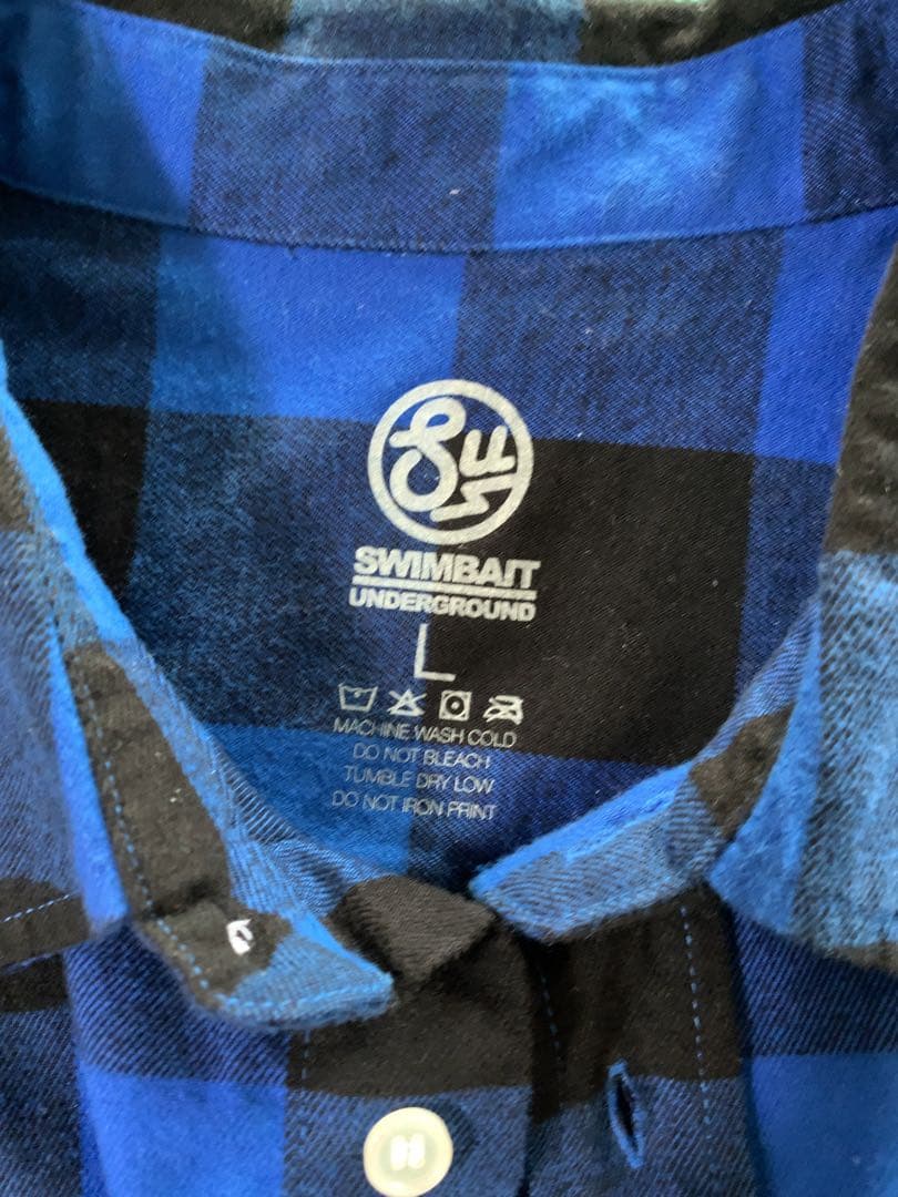 自宅保管 スイムベイトSWIMBAIT UNDERGROUND 長袖シャツ 青黒