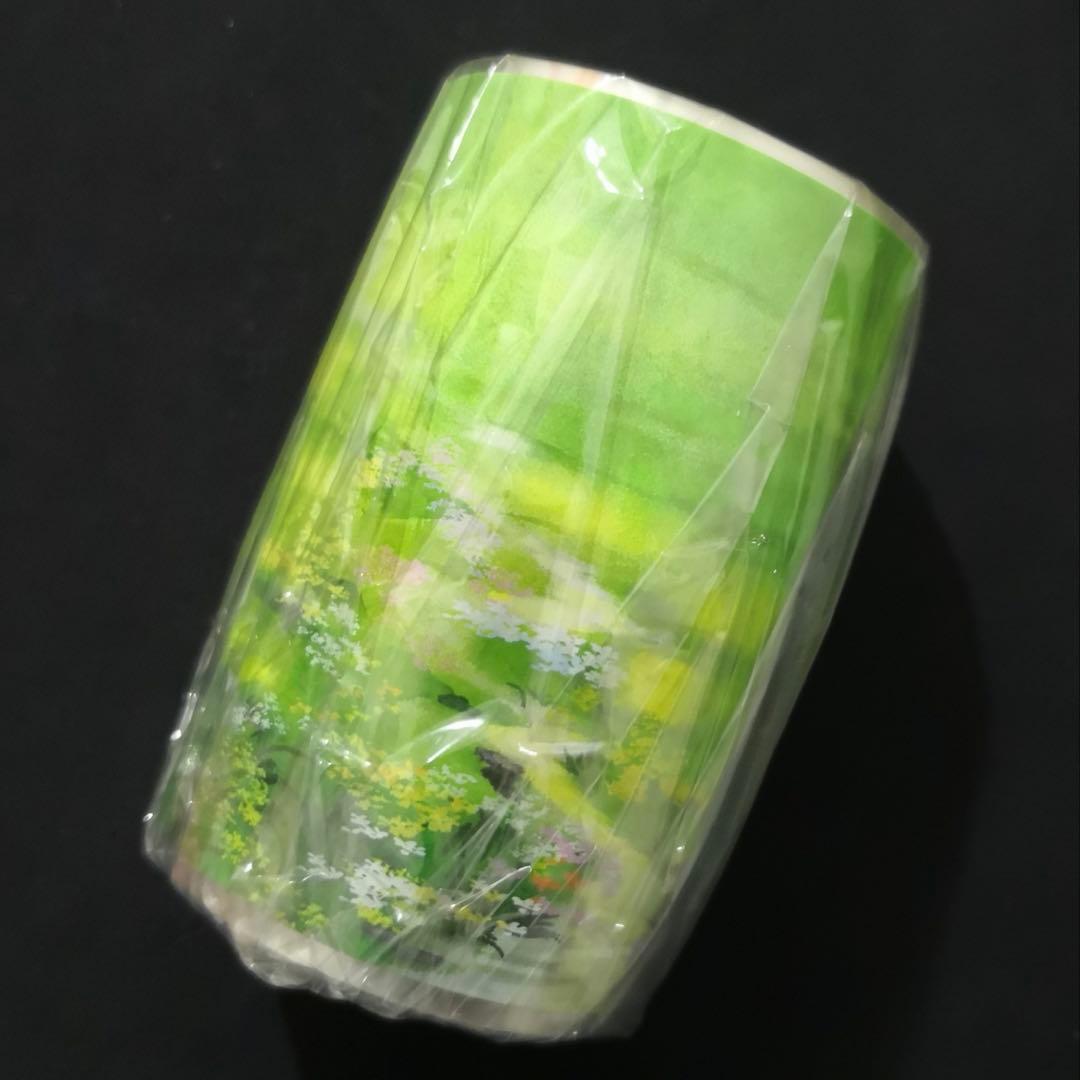 【8780】海外　マステ　5m巻売り　PET マスキングテープ　芝生　お花　春