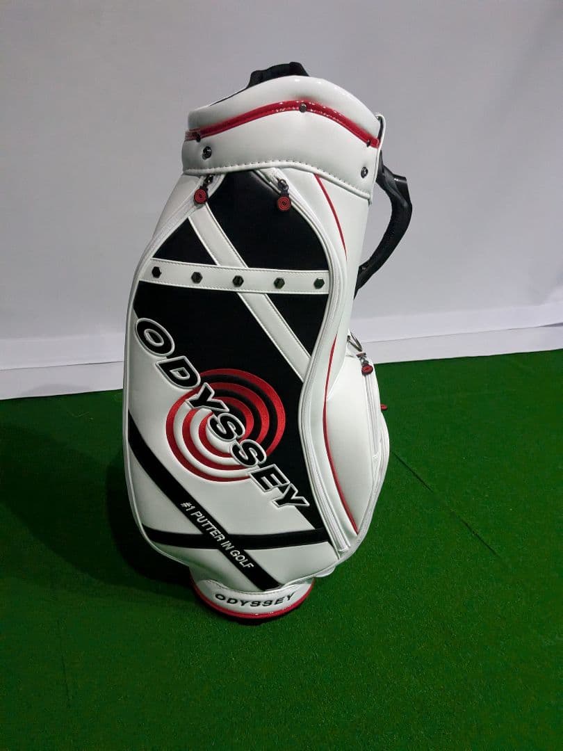 ODYSSEY キャディバッグ ホワイト・ブラック・レッド