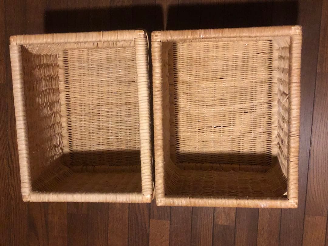 希少♦️ラタン×ホワイトウッド♦️大きめ　お洒落収納チェスト♦️引き出し6杯♦️送料込