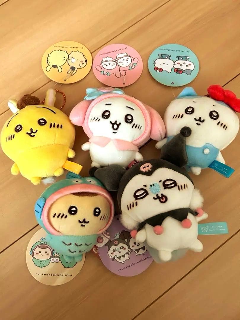 ちいかわ×サンリオキャラクターズ ぷちミニマスコット　5体セット＋おまけ付