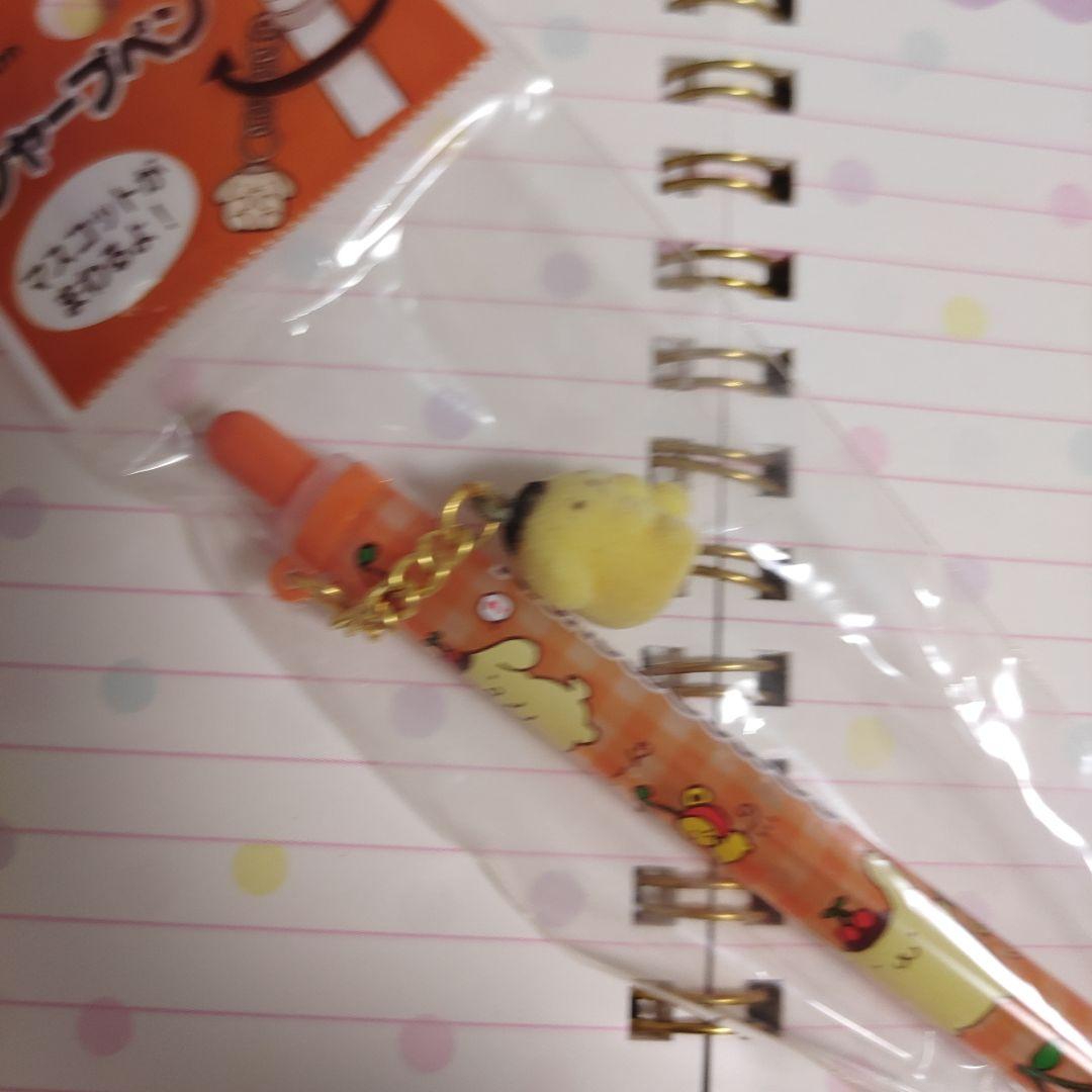 ポムポムプリン　オレンジシャープペンシル　フロッキーマスコット　サンリオ