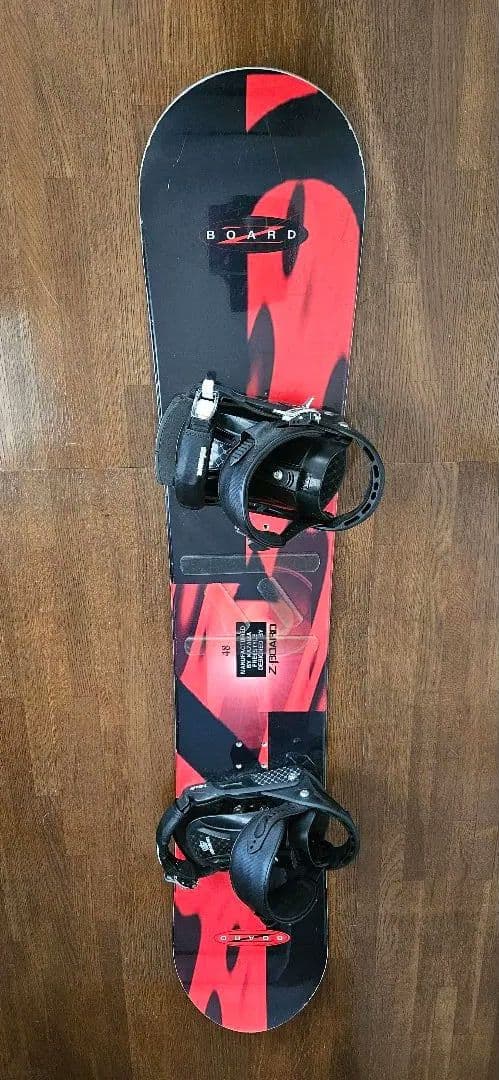 Z.BOARD スノーボード 48 赤/黒 バインディング付き