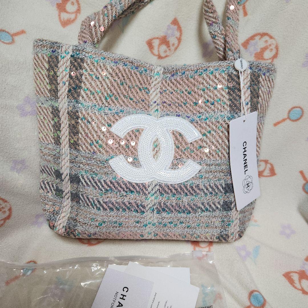CHANEL　ノベルティ　ツィード　スパンコール　バッグ