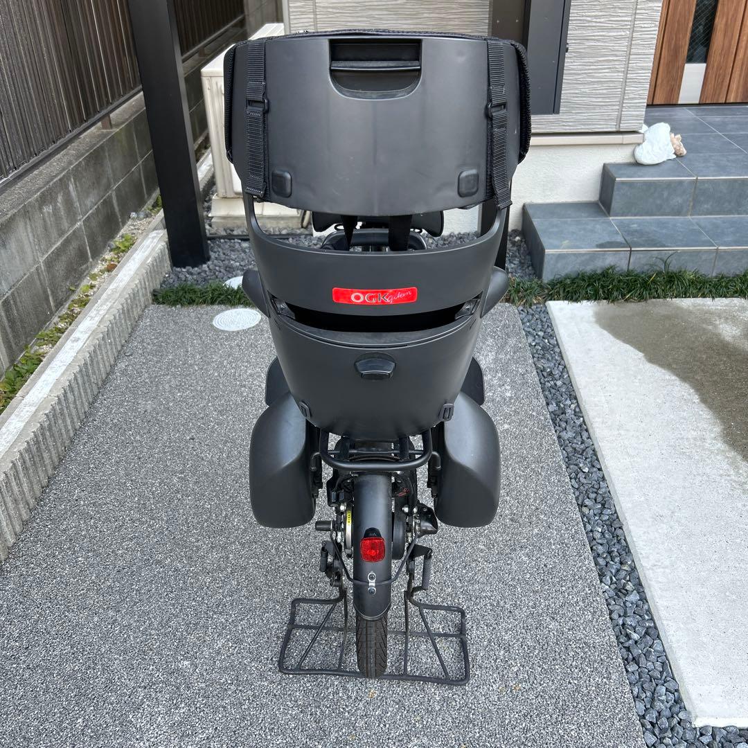 【美品】非電動チャイルドシート付き自転車　ハーフカバー付き