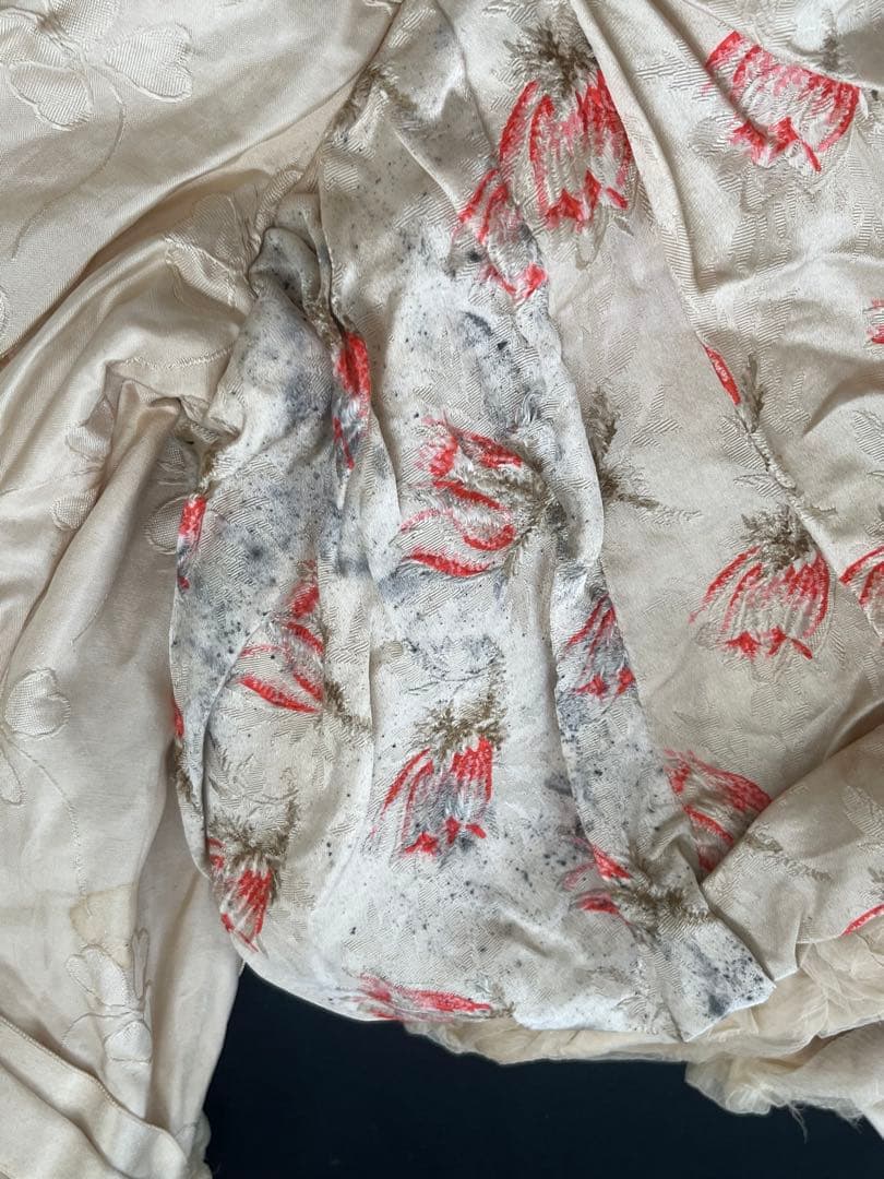 アンティークヴィクトリアン シルクサテンボディスリボンドレスマネキントルソー