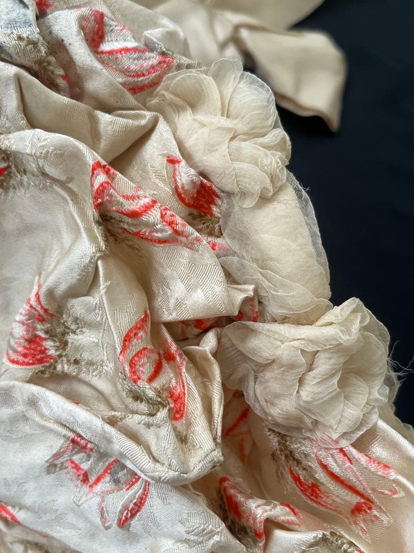 アンティークヴィクトリアン シルクサテンボディスリボンドレスマネキントルソー