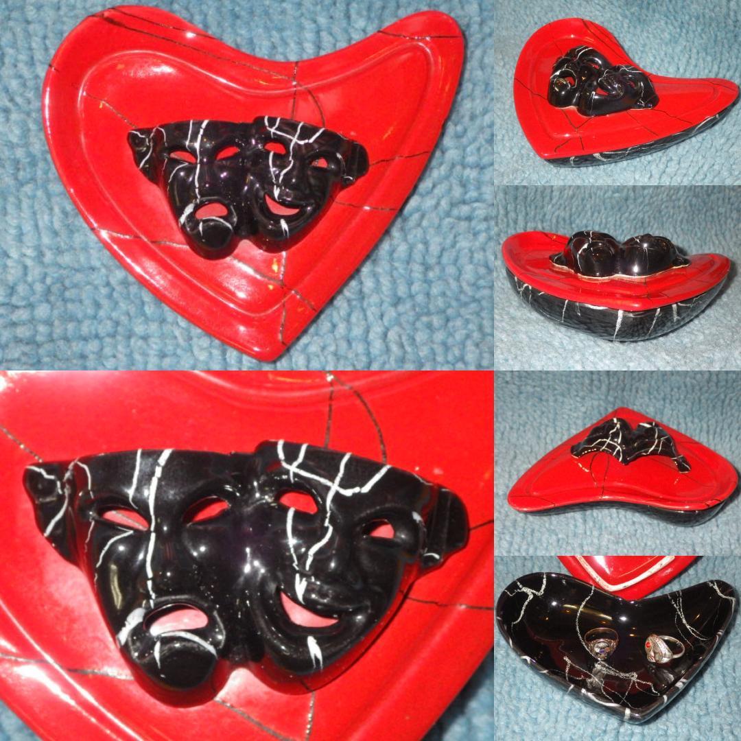 50'S★ツーフェイス★カバーディッシュ★ビンテージ★灰皿★ハート★小物入れ