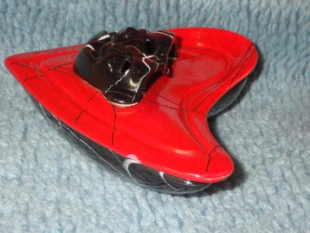 50'S★ツーフェイス★カバーディッシュ★ビンテージ★灰皿★ハート★小物入れ